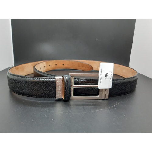 346 - A Bally black leather men's belt - measuring approx. 100cm