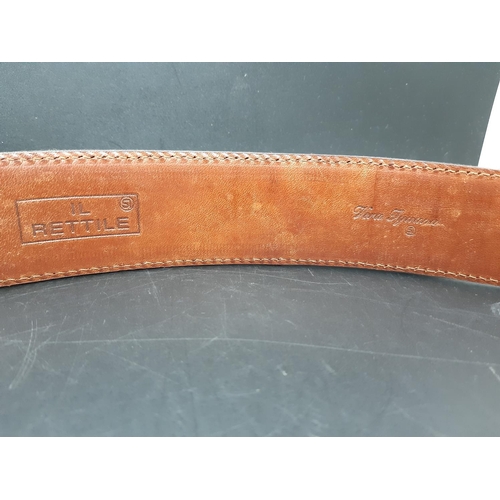 350 - An Italian Il Rettile iguana skin men's belt - measuring approx. 105cm