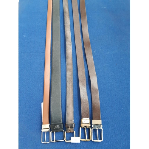 360 - Five various men's belts to include three Coach belts - 110-115cm, 7 For All Mankind belt - 105cm an... 