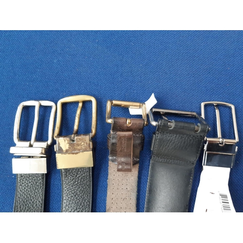 360 - Five various men's belts to include three Coach belts - 110-115cm, 7 For All Mankind belt - 105cm an... 