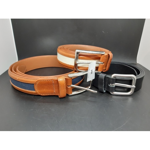 366 - Three Jaeger men's belts - measuring approx. 100cm