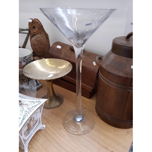 375 - A large contemporary floor standing ornamental  cocktail glass - measuring approx. 60cm high