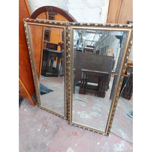 488 - Four various framed vintage mirrors