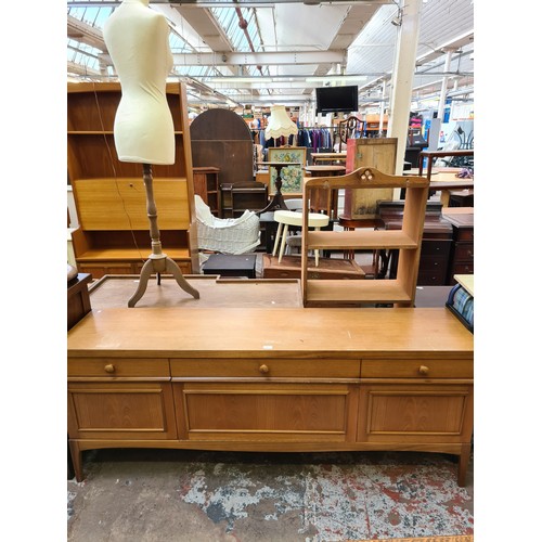 539 - A Stateroom by Stonehill teak sideboard with three drawers and three lower doors - measuring approx.... 