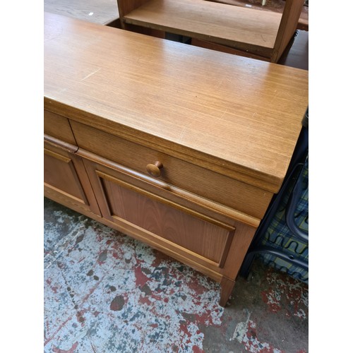 539 - A Stateroom by Stonehill teak sideboard with three drawers and three lower doors - measuring approx.... 