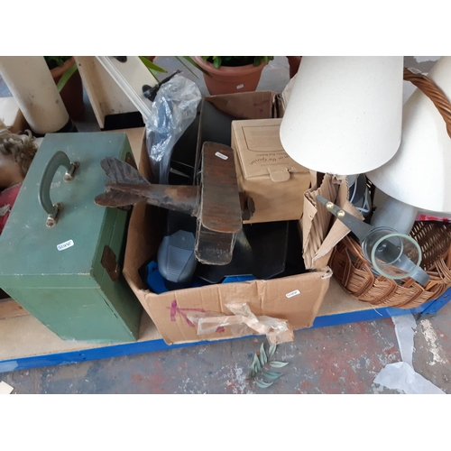 459 - A large clearance lot of mixed items to include Victorian water bowl, various books, electricals, va... 