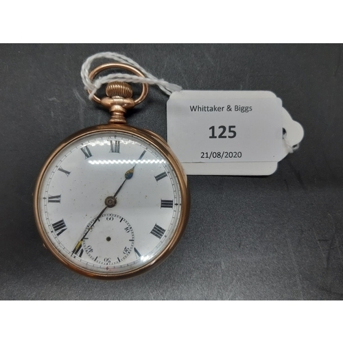 125 - A Circa 1920s hallmarked 9ct gold Record Swiss gents pocket watch with gold case produced by Aaron L... 