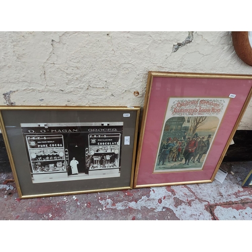 431 - Two gilt framed pictures to include a Victorian colour print of Christmas Supplement to the Illustra... 