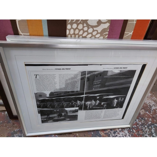 432 - A large quantity of various pictures and prints to include More Memories of Stoke-On-Trent Co-op his... 