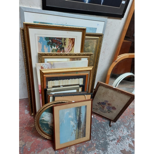 438 - A large quantity of various pictures and prints to include Vernon Ward print dated 1945, Batman and ... 