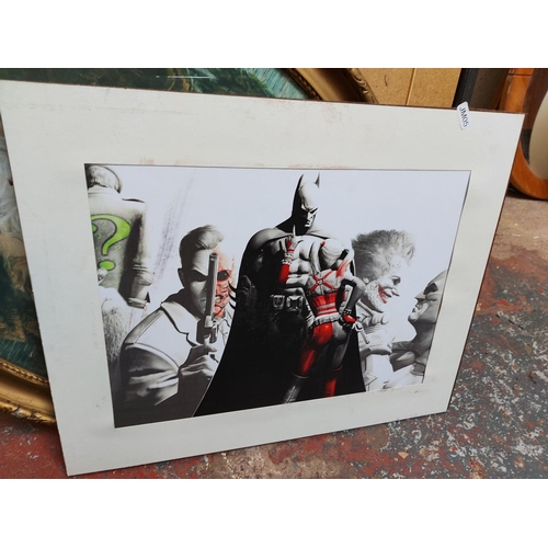 438 - A large quantity of various pictures and prints to include Vernon Ward print dated 1945, Batman and ... 