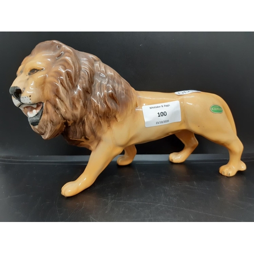 100 - A Beswick lion facing left figurine - model no. 2089