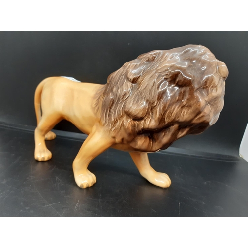 100 - A Beswick lion facing left figurine - model no. 2089