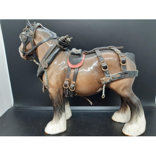 107 - A Beswick brown shire horse figurine