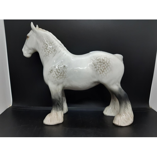 111 - A Beswick dapple grey shire horse figurine - model no. 818