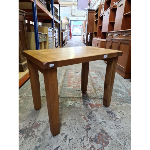 490 - A modern oak rectangular side table