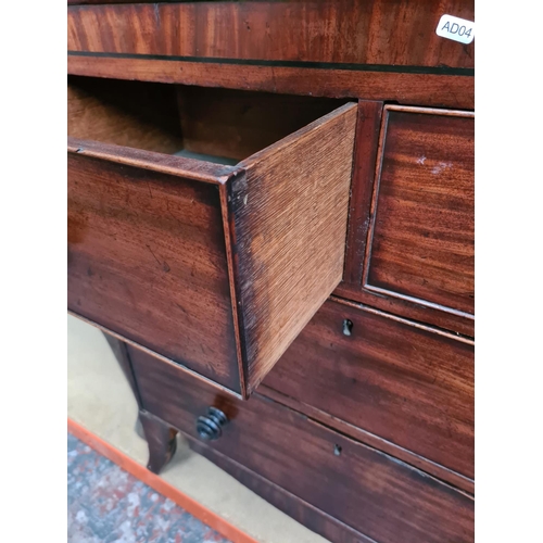 533 - A Victorian mahogany chest of two short over two long drawers (see condition report)