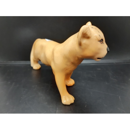 99 - A Beswick lion cub facing left figurine - model no. 2098