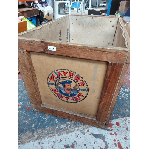 300 - A pair of vintage Players Navy Cut cigarette storage/transport crates