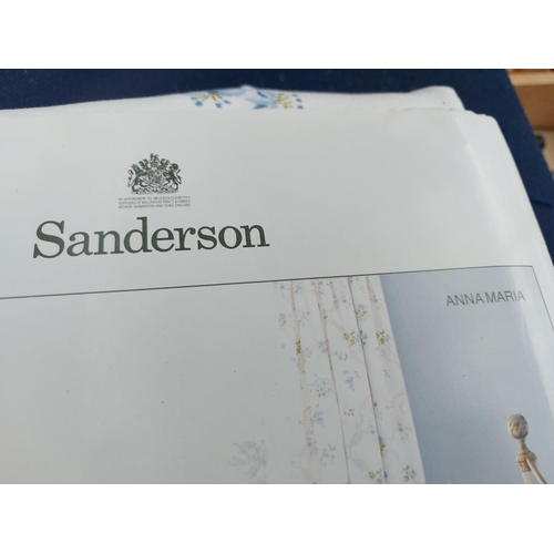 316 - An as new pair of Sanderson Anna Maria 66x72 Cornflower curtains RRP £140.00