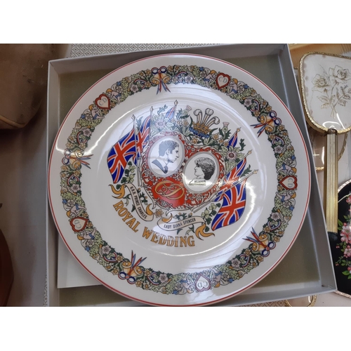 160 - A large collection of mixed metalware and china to include Wedgwood collectors plate, cased stainles... 