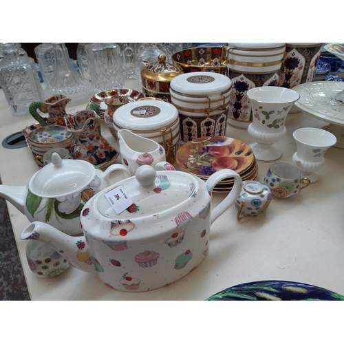 206 - A collection of various ceramics to include large Imari style fruit bowl, Butlers bespoke china Imar... 