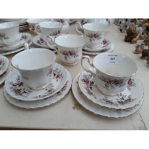 217 - A large collection of Royal Albert china to include a 37 piece lavender rose part dinner service com... 