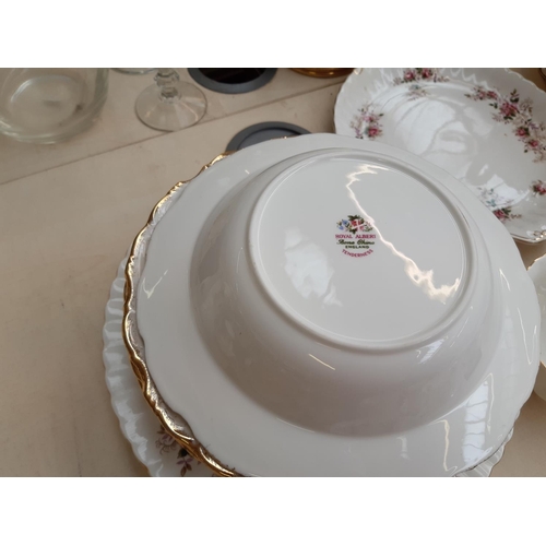 217 - A large collection of Royal Albert china to include a 37 piece lavender rose part dinner service com... 