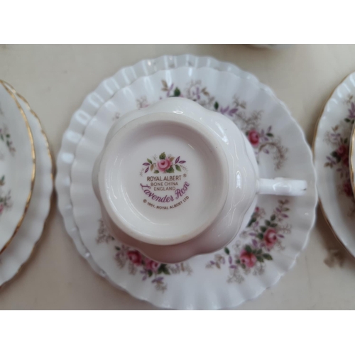 217 - A large collection of Royal Albert china to include a 37 piece lavender rose part dinner service com... 