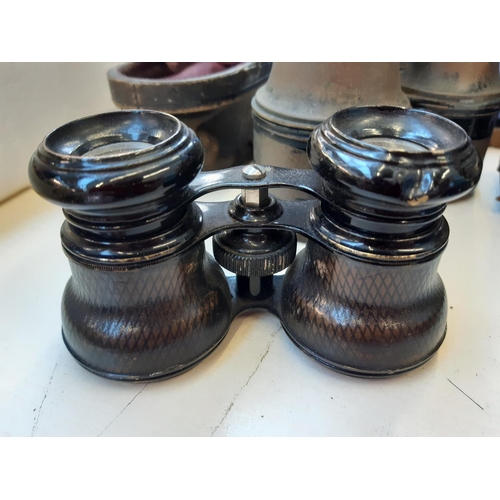 264 - Three vintage binoculars to include jumelle marine and two others