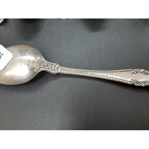 10 - A set of nine hallmarked Birmingham silver tea spoons by Le Bolt & Company, dated 1899