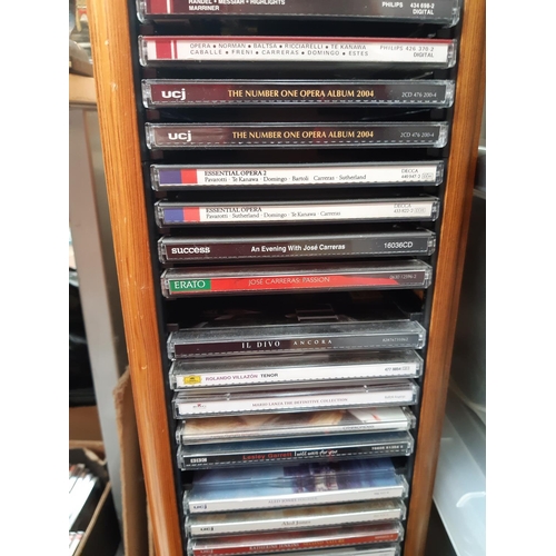 364 - Three boxes and Three CD racks containing a large quantity of CDs and DVDs to include Band of Brothe... 