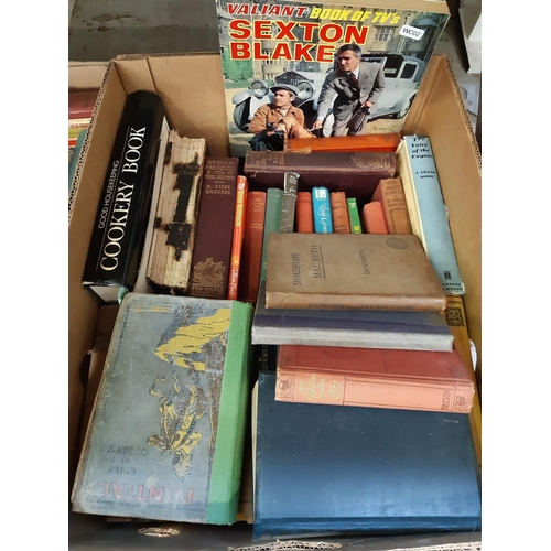 375 - Six boxes containing various vintage and modern books