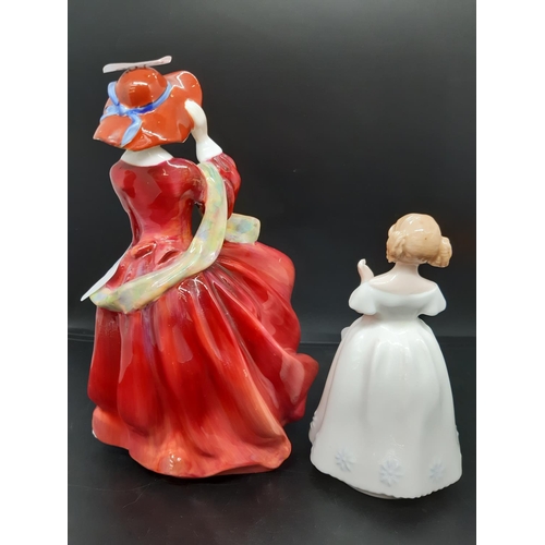 115 - Two Royal Doulton figurines to include 'Top o' the Hill' HN 1834 and 'Catherine' HN 3044