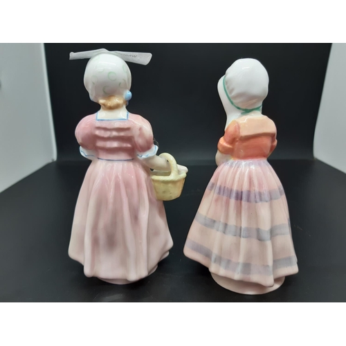 135 - Two Royal Doulton miniature figurines to include 'Tootles' - HN 1680 and 'Tinkle Bell' - HN 1677 - b... 