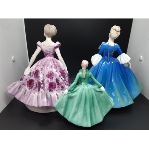 145 - Three Coalport lady figurines to include Ladies of Fashion 'The Birthday Girl', Ladies of Fashion 'S... 