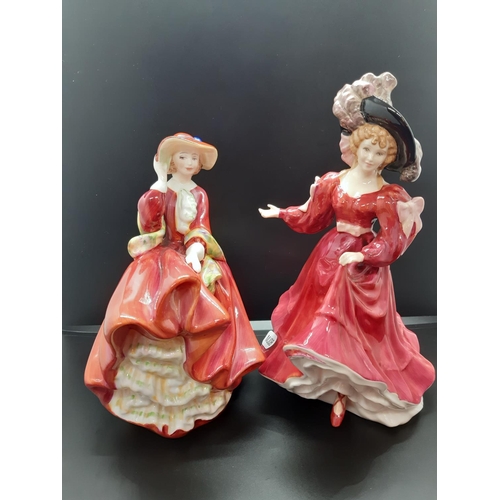 105 - Three Royal Doulton figurines to include Figure Of The Year 'Patricia' - HN 3365, 'Top O' The Hill' ... 