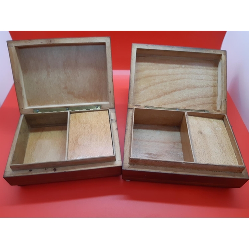 58 - Two mid 20th century inlaid musical jewellery boxes (see condition report)