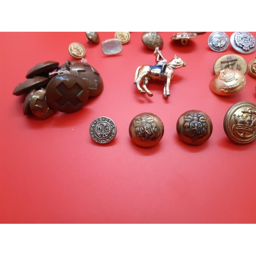 64 - A collection of assorted military buttons to include medical, Naval etc.