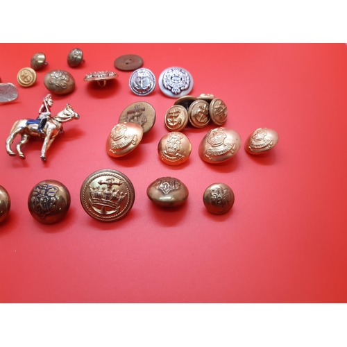 64 - A collection of assorted military buttons to include medical, Naval etc.