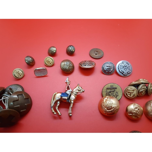 64 - A collection of assorted military buttons to include medical, Naval etc.