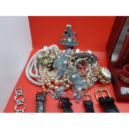 68 - A collection of watches and jewellery to include cased ladies Rotary wristwatch, necklaces etc.