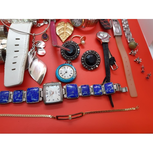 68 - A collection of watches and jewellery to include cased ladies Rotary wristwatch, necklaces etc.