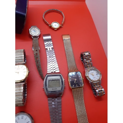 69 - A large collection of both gents and ladies wristwatches to include Lotus, Oris, Bemar, Timex, Seiko... 