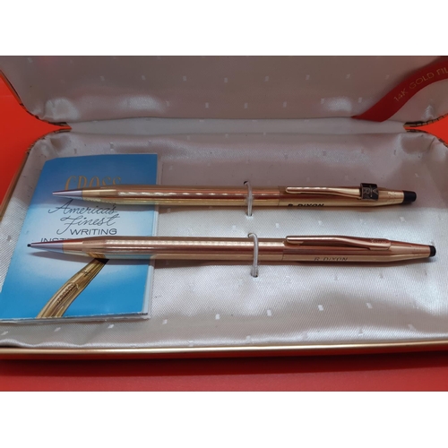 79 - A Cross pen box containing a Paper Mate ballpoint pen and a Cross propelling pencil together with a ... 