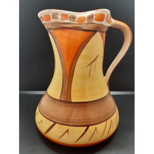 86 - An Art Deco Myott Son & Co hand painted water jug - ref no. H8319