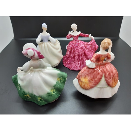 109 - Four miniature Royal Doulton figurines by Peggy Davies to include Kirsty, Fair Lady, Sunday Best and... 