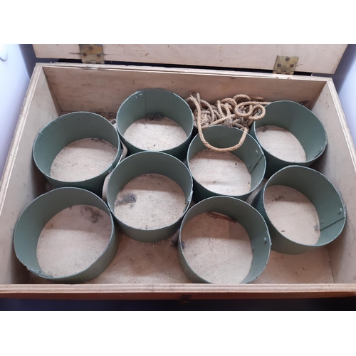 119 - A vintage part croquet set in Harrods LTD ply box (see condition report)