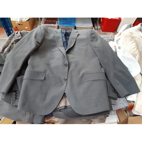 166 - Nine good quality mens grey suit jackets to include an as new Taylor & Wright, M&S, Savile Row etc. ... 