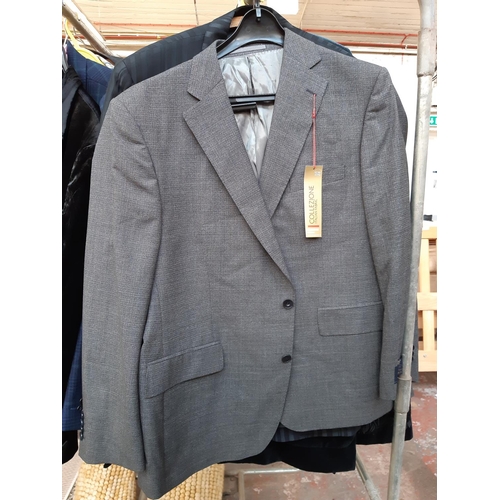 170 - Thirteen good quality mens suit jackets to include an as new Gant, Moss, Favourbrook, Zara, Brioni, ... 